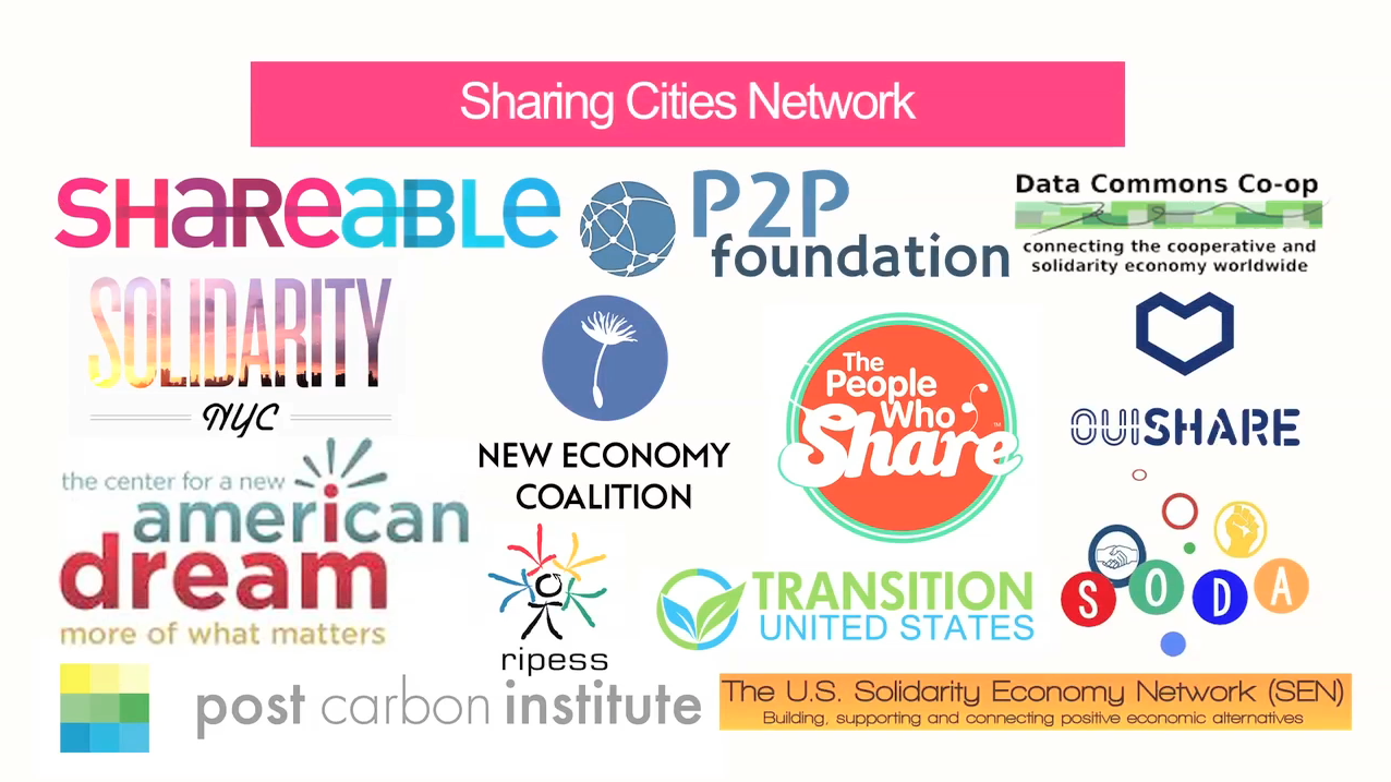 Share city. Sharing economy Cities.
